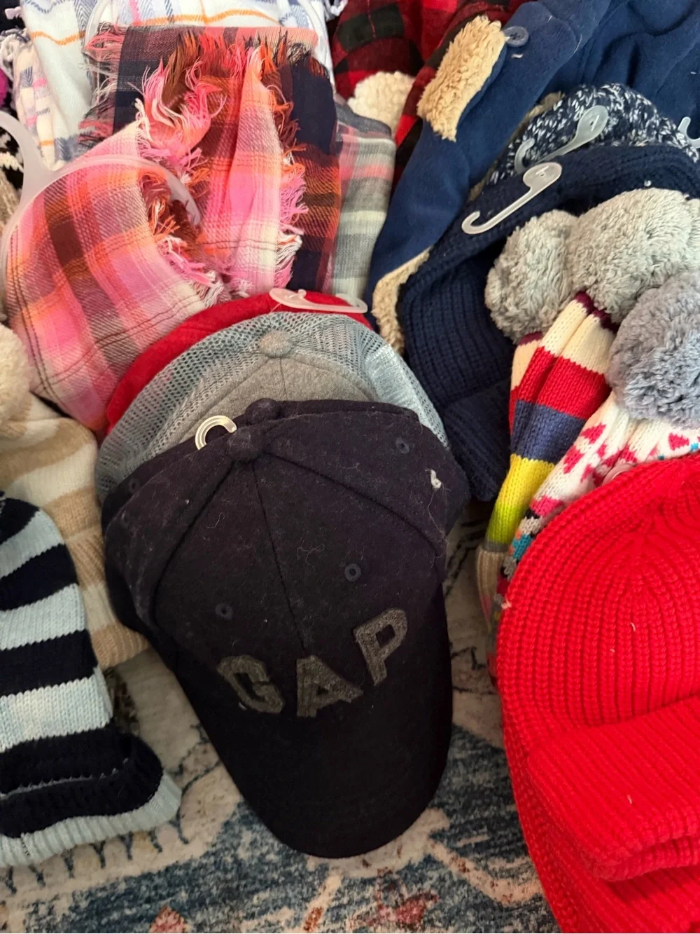 GAP kids  42 pcs Assorted Winter Hats & Scarves Bundle - Red, Navy, Black